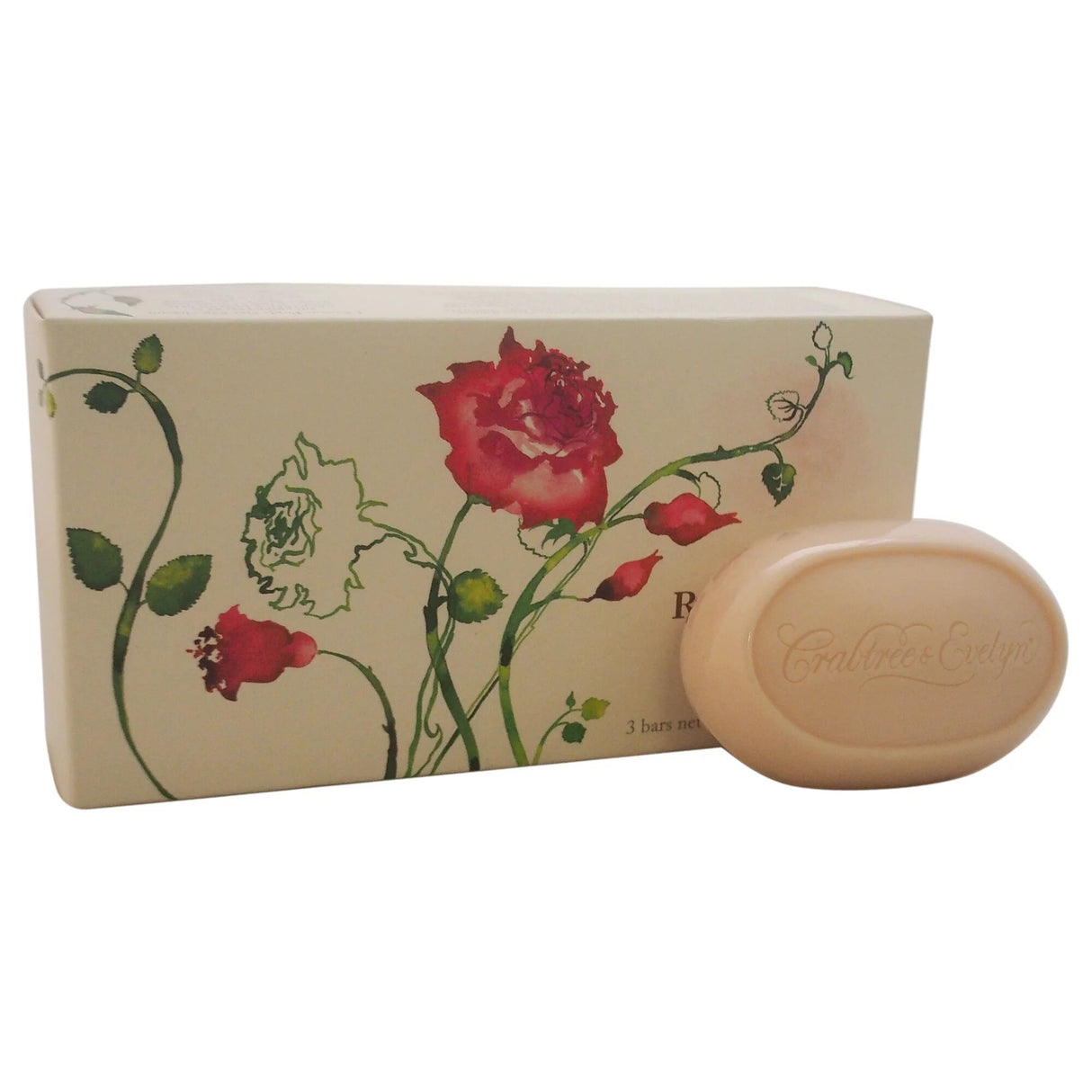 Set Trio, Crabtree & Evelyn, Rosewater, Hydrating, Soap Bar, 3 pcs, 85 g - Feel You