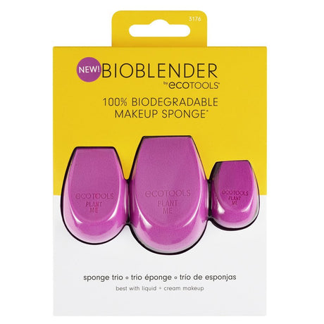 Set Trio, EcoTools, Bioblender, Makeup Sponge, Purple, 3 pcs - Feel You
