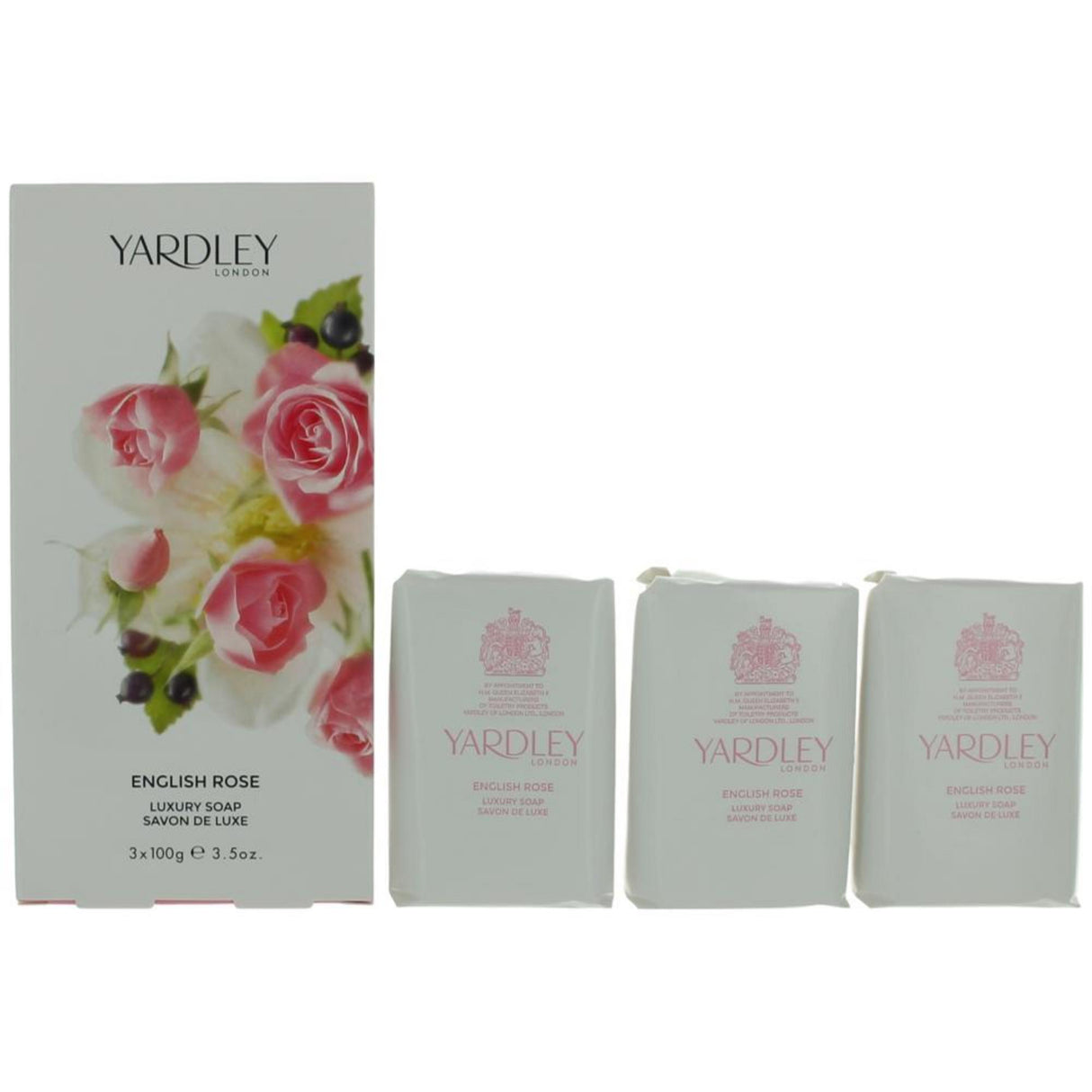 Set Trio, Yardley, English Rose, Scented Soap Bar , 100 g - Feel You
