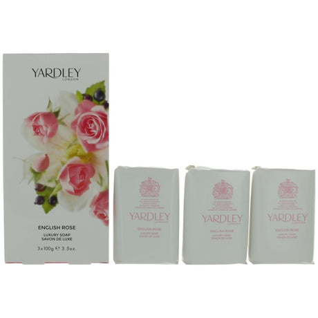 Set Trio, Yardley, English Rose, Scented Soap Bar , 100 g - Feel You