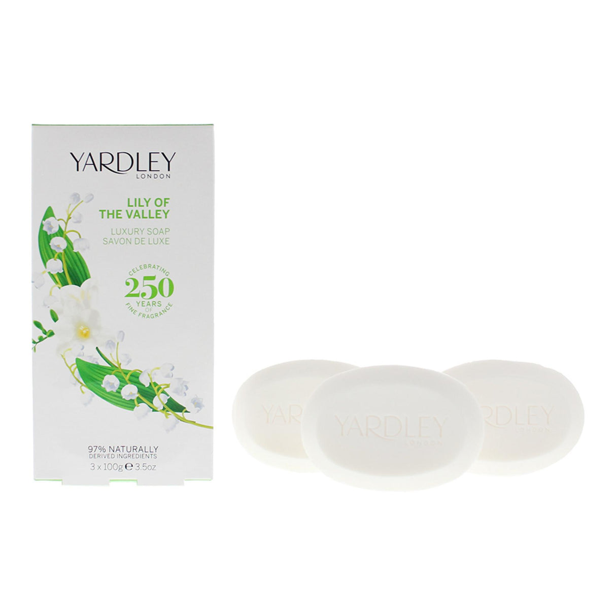 Set Trio, Yardley, Lily Of The Valley, Soap Bar, For Face & Body, 3 pcs, 100 g - Feel You
