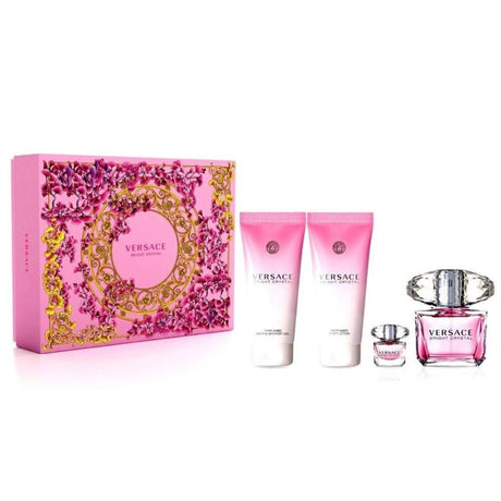 Set Versace: Bright Crystal, Eau De Toilette, For Women, 90 ml + Bright Crystal, Hydrating, Body Lotion, 100 ml + Bright Crystal, Shower Gel, 100 ml + Bright Crystal, Eau De Toilette, For Women, 9 ml *Miniature - Feel You