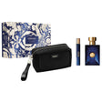 Set Versace: Dylan Blue, Eau De Toilette, For Men, 100 ml + Dylan Blue, Eau De Toilette, For Men, 10 ml + Versace, Zippered, GWP Textile Pouch, Black - Feel You