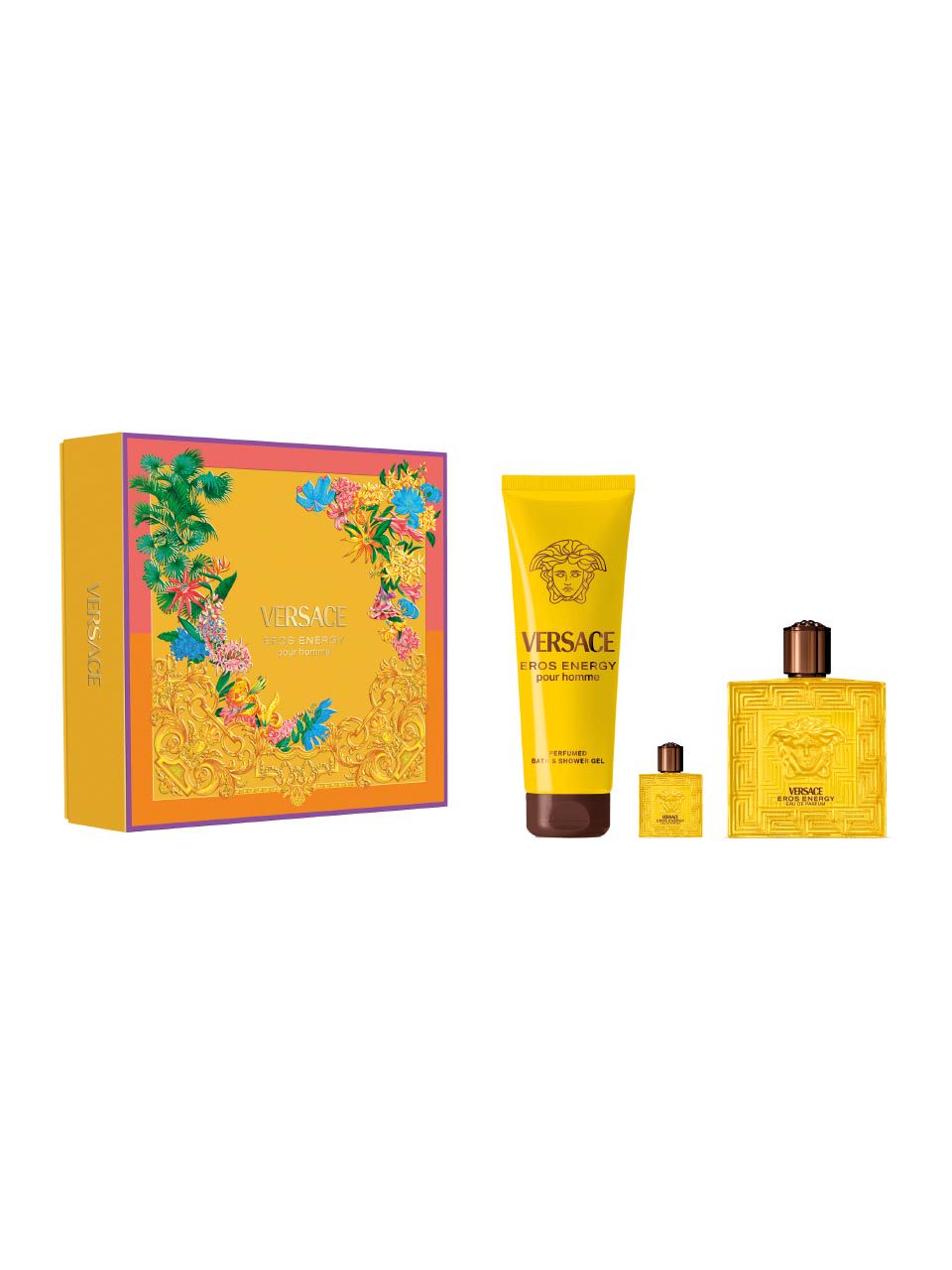 Set Versace: Eros Energy, Eau De Parfum, For Men, 100 ml + Eros Energy, Eau De Parfum, For Men, 5 ml + Eros Energy, Shower Gel, 150 ml - Feel You
