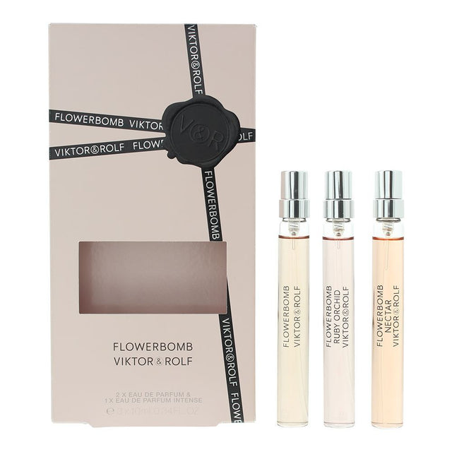 Set Viktor & Rolf: Flowerbomb Ruby Orchid, Eau De Parfum, For Women, 10 ml + Flowerbomb Nectar, Eau De Parfum, For Women, 10 ml + Flowerbomb, Eau De Parfum, For Women, 10 ml - Feel You