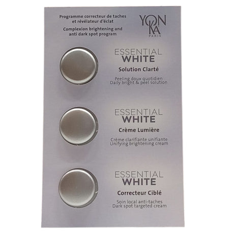 Set YonKa: Correcteur Cible, Anti Spot, Cream, For Face ml *Sample + Lumiere, Anti Spot, Day & Night, Cream, For Face, 1 ml *Sample + Essential White, Anti Spot, Day & Night, Cream, For Face, 0.5 ml *Sample - Feel You