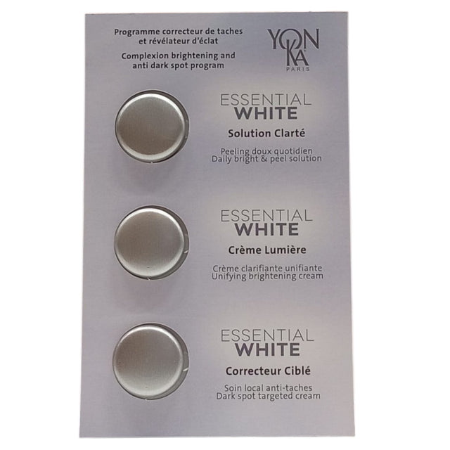 Set YonKa: Correcteur Cible, Anti Spot, Cream, For Face ml *Sample + Lumiere, Anti Spot, Day & Night, Cream, For Face, 1 ml *Sample + Essential White, Anti Spot, Day & Night, Cream, For Face, 0.5 ml *Sample - Feel You