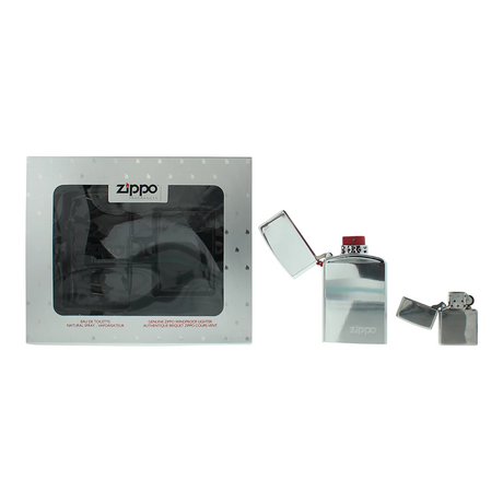 Set Zippo: Zippo, Eau De Toilette, For Men, 50 ml + Zippo, Windproof, Ligher, Silver - Feel You