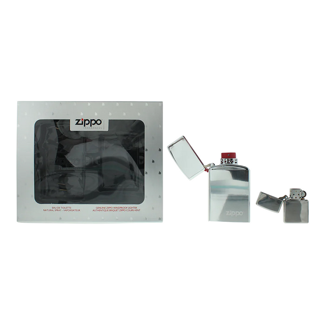 Set Zippo: Zippo, Eau De Toilette, For Men, 50 ml + Zippo, Windproof, Ligher, Silver - Feel You