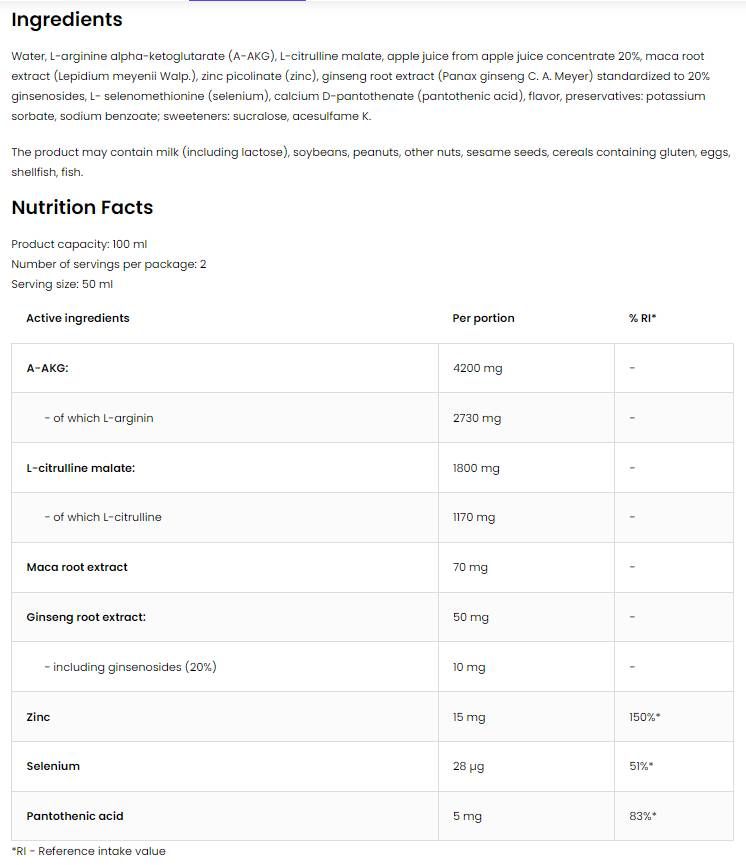Sex Pro Shot - 100 мл - Feel You