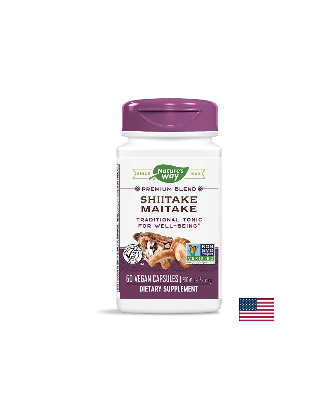 Shiitake Maitake/ Шийтаке и майтаке 250 mg х 60 капсули Nature’s Way - Feel You