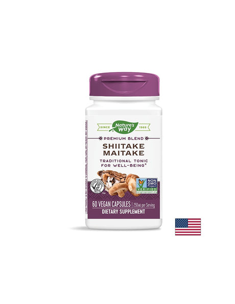 Shiitake Maitake/ Шийтаке и майтаке 250 mg х 60 капсули Nature’s Way - Feel You