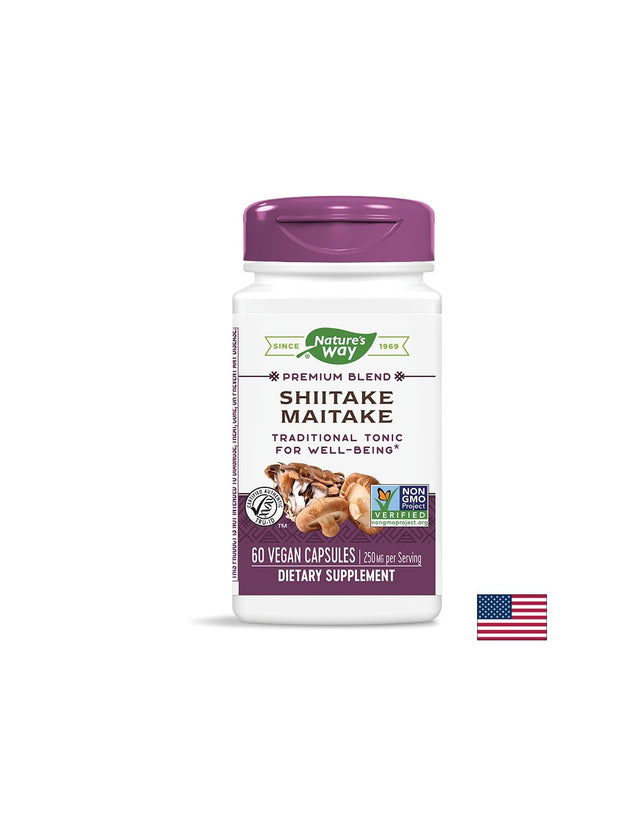 Shiitake Maitake/ Шийтаке и майтаке 250 mg х 60 капсули Nature’s Way - Feel You