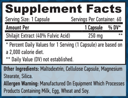 Shilajit 250 mg / 60 Vcaps - Feel You