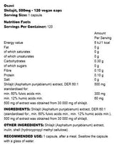 Shilajit 500 mg | 60:1 Extract with 60+% Fulvic Acids - 120 капсули - Feel You