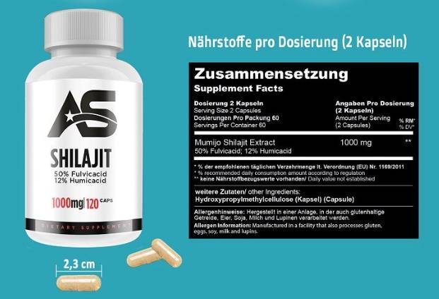 Shilajit 500 mg - Mumijo Extract | 50% Fulvic Acid ~ 12% Humicacid - 120 капсули - Feel You