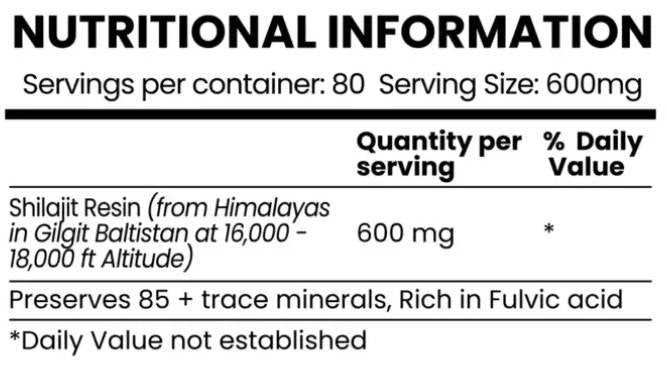 Shilajit Powerful Natural Mineral Resin - 50 грама - Feel You