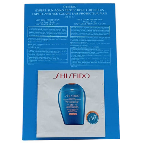 Shiseido, Expert Sun, Sun Protection, Sunscreen Lotion, SPF 50+, 2 ml *Sample - Feel You