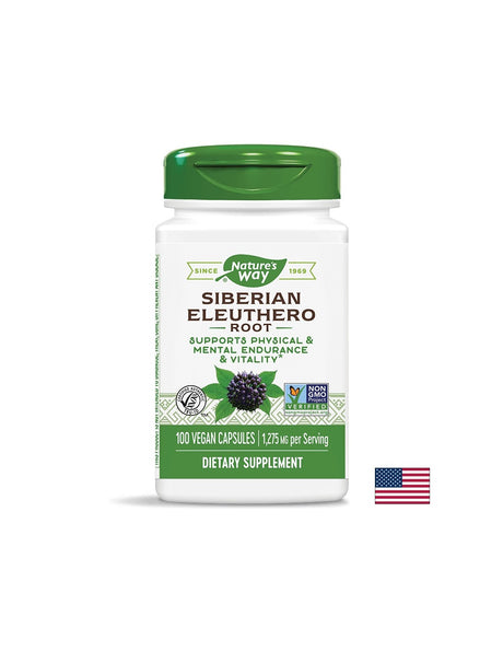Siberian Eleuthero Root/ Женшен сибирски (корен) 425 mg х 100 капсули Nature’s Way - Feel You