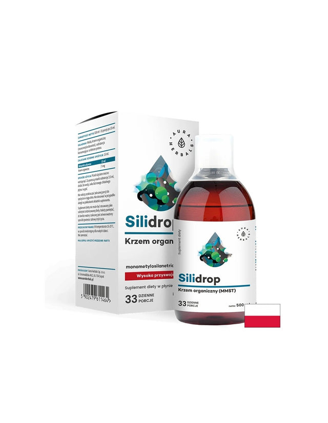 Грижа за косата, кожата и ноктите - Органичен Силиций - Silidrop, 5 mg х 500 ml Aura Herbals - Feel You