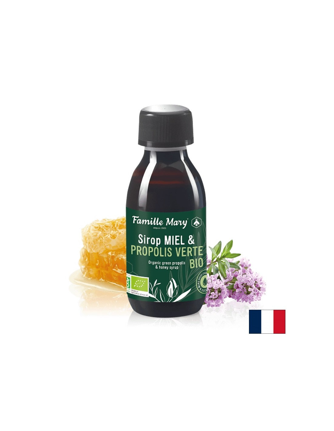 Sirop Miel & Propolis Verte Bio / Сироп с Пчелен мед и Зелен прополис органик, 150 ml Famille Mary - Feel You
