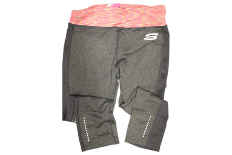 Skechers, Kaylee Deep, Sports Women Synthetic Leggings, Charcoal, Size 12 - Feel You