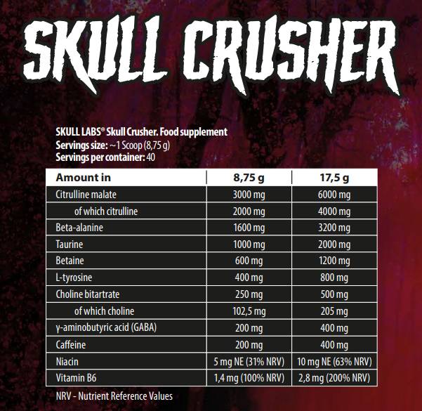 Skull Crusher Pre-Workout - 350 грама - Feel You