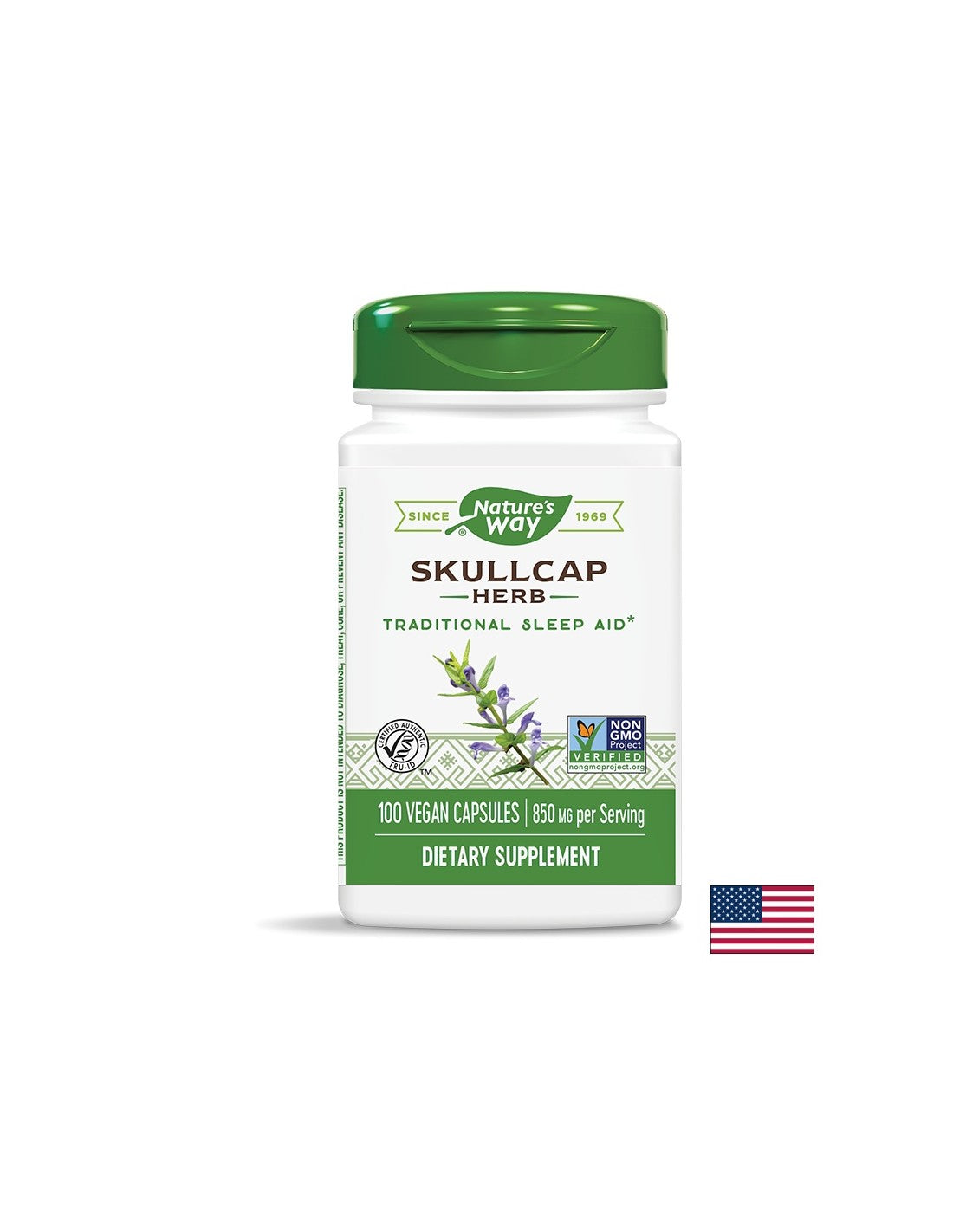 Skullcap Herb / Шлемник (билка) 425 mg х 100 капсули Nature’s Way - Feel You