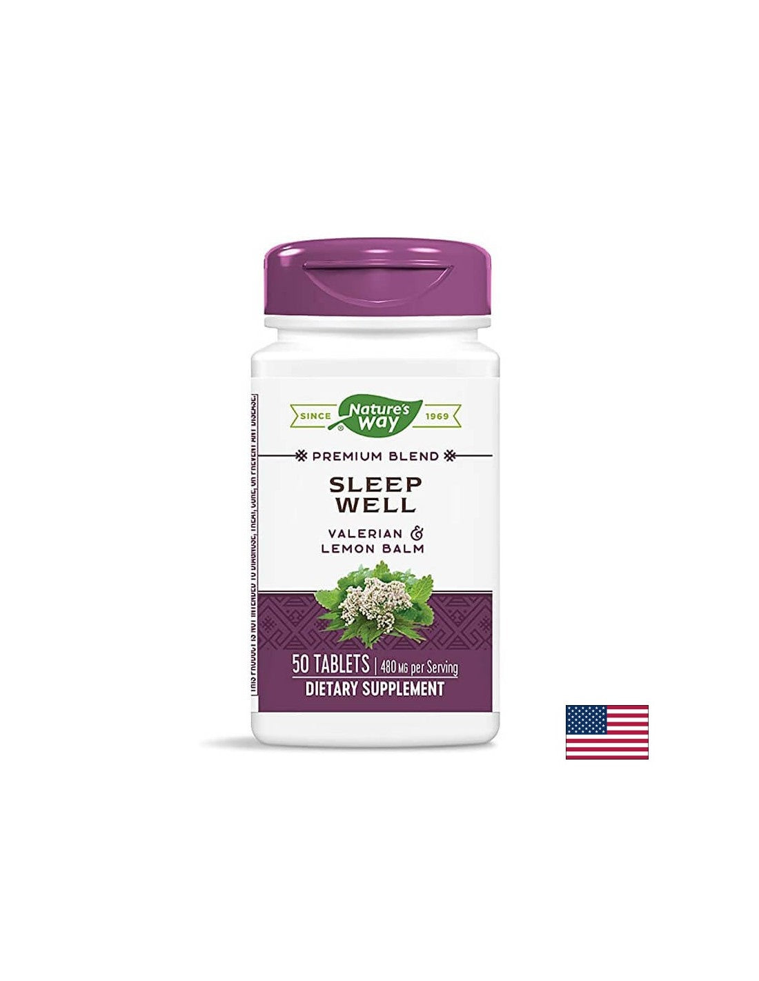 Sleep Well - Срещу тревожност и безсъние с валериана, маточина и витамин B2, 50 таблетки Nature’s Way - Feel You
