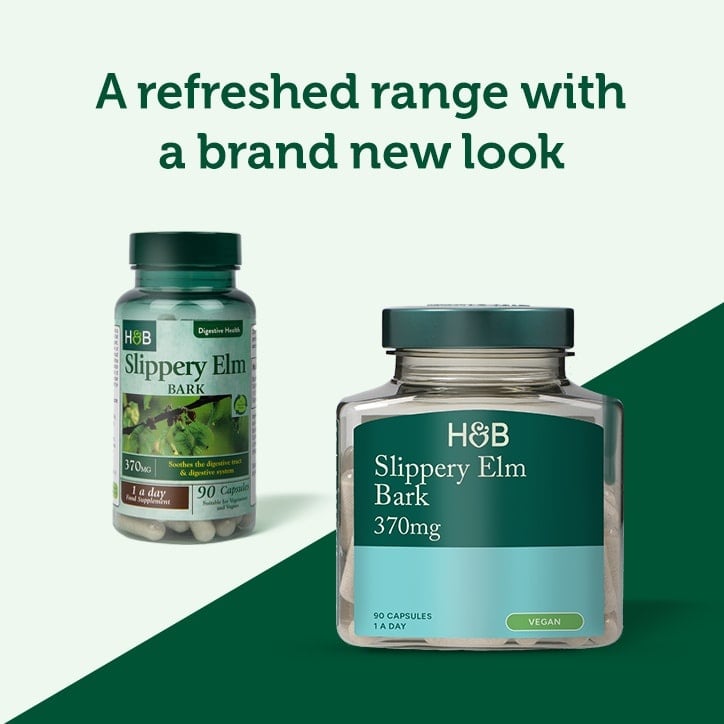 Хлъзгав бряст кора (Slippery Elm Bark) 370мг 90 капсули, H&B - Feel You