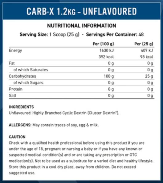 Carb-X | 100% Cyclic Dextrin Carbohydrates - 300 грама - Feel You