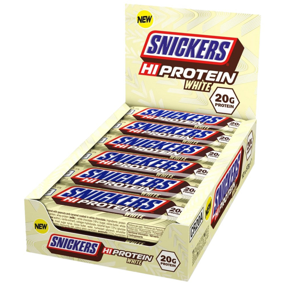 Snickers Hi-Protein Bar / White - 12 x 57 грама - Feel You