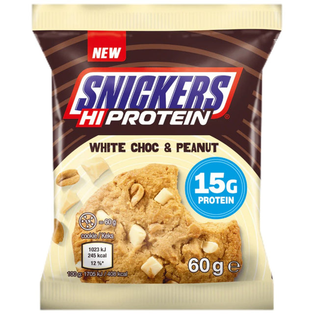 Snickers High Protein Cookie - White Chocolate & Peanut - 60 грама - Feel You