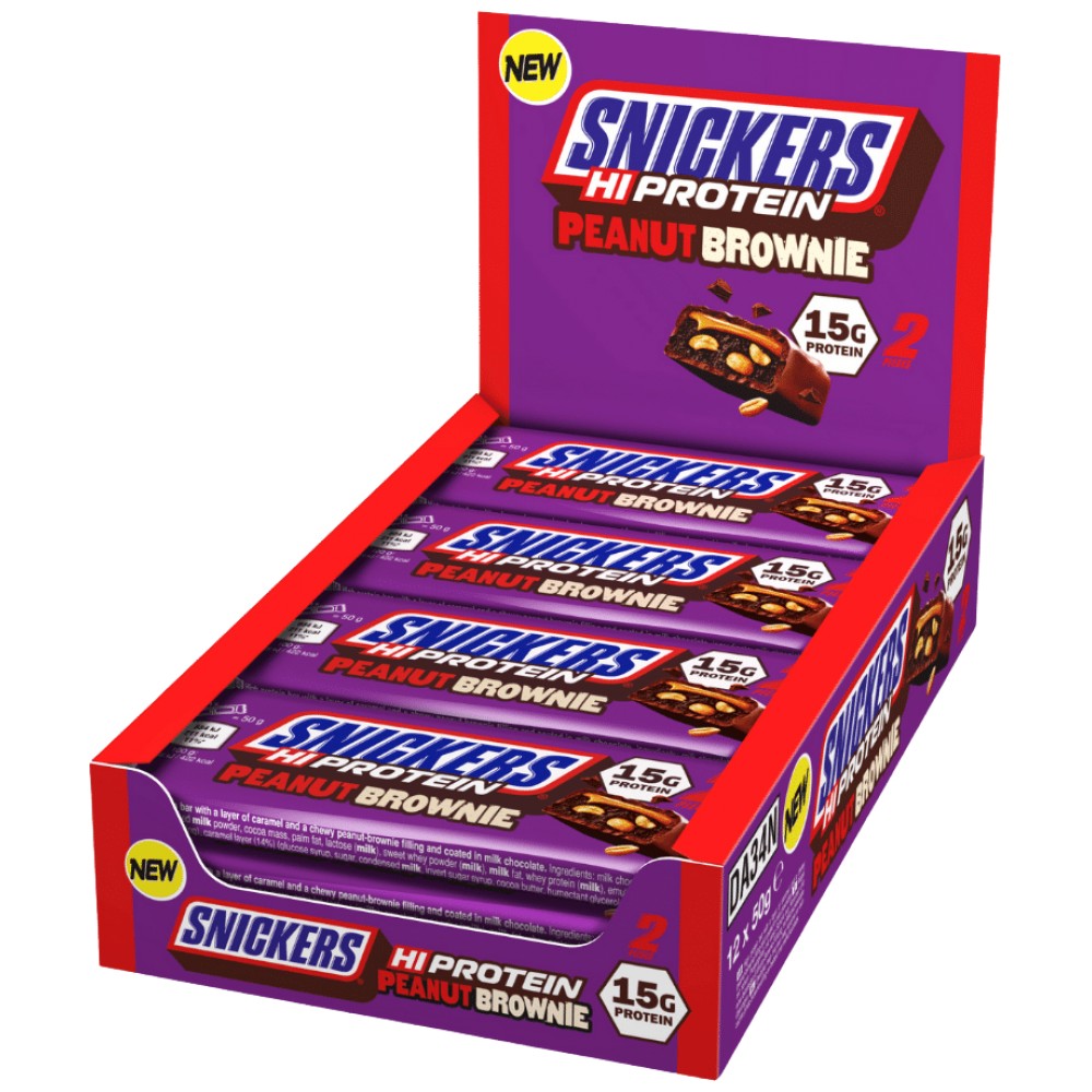 Snickers HiProtein Bar | Peanut Brownie - 12 x 50 грама
