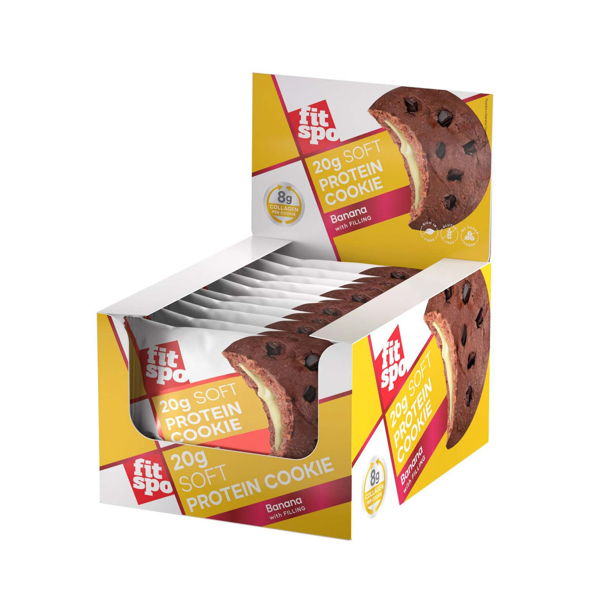 Soft Protein Cookie | with 8g Collagen & No Added Sugar - 10 x 70 грама - Feel You