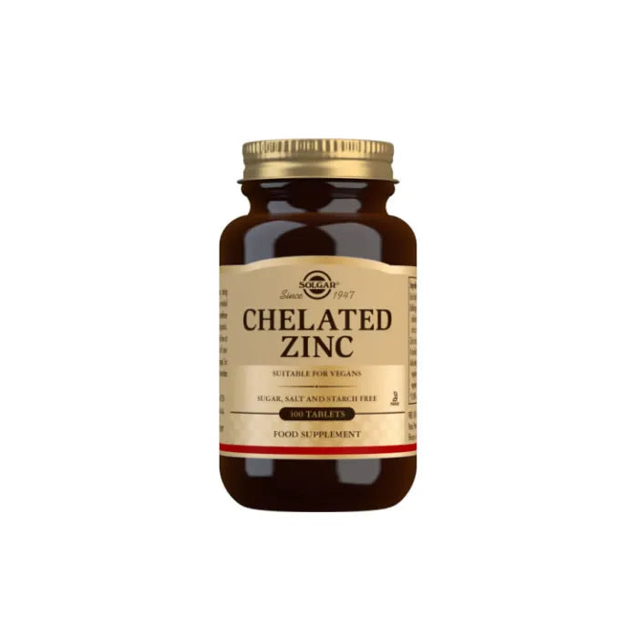 Solgar Chelated Zinc Tablets - Pack of 100 - Feel You