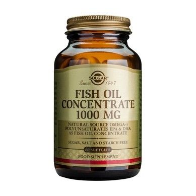Solgar Fish Oil Concentrate 1000 mg/ Cold Pressed - 60 Гел капсули - Feel You