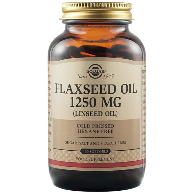 Solgar Flaxseed Oil 1250 mg - 100 Гел капсули - Feel You