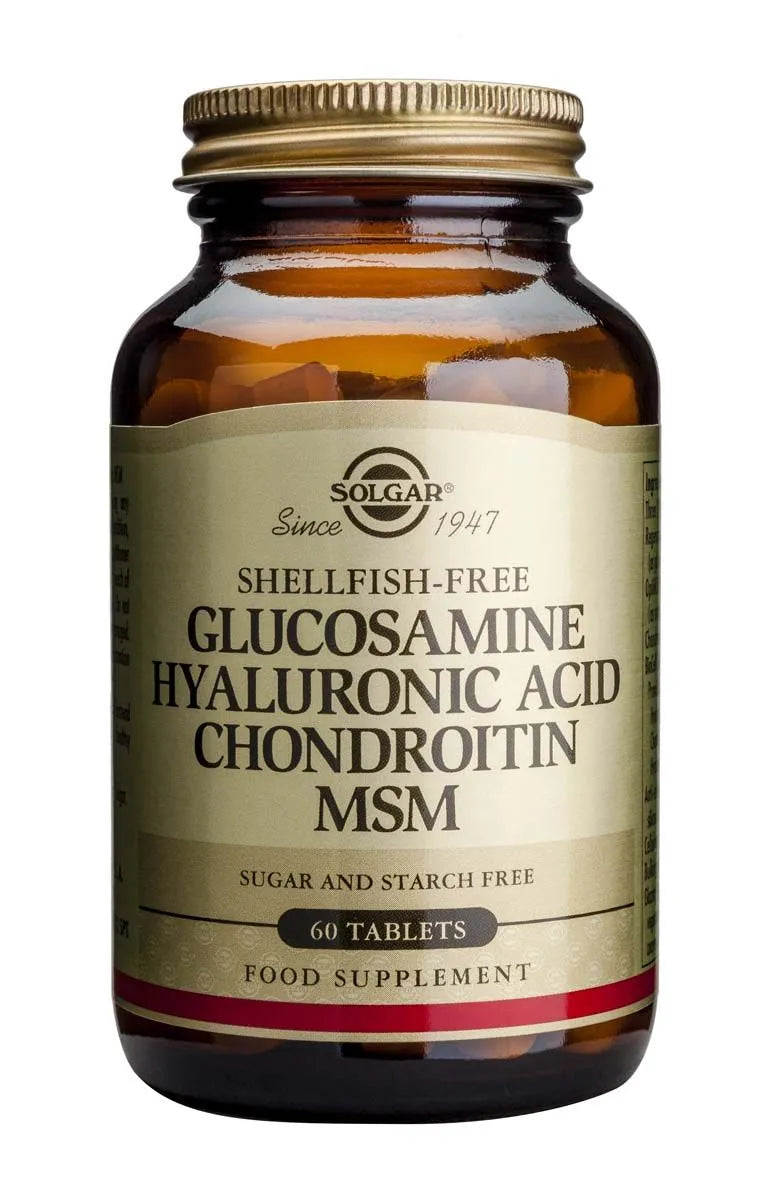 Solgar Glucosamine, Hyaluronic Acid, Chondroitin, MSM за стави х60 таблетки - Feel You