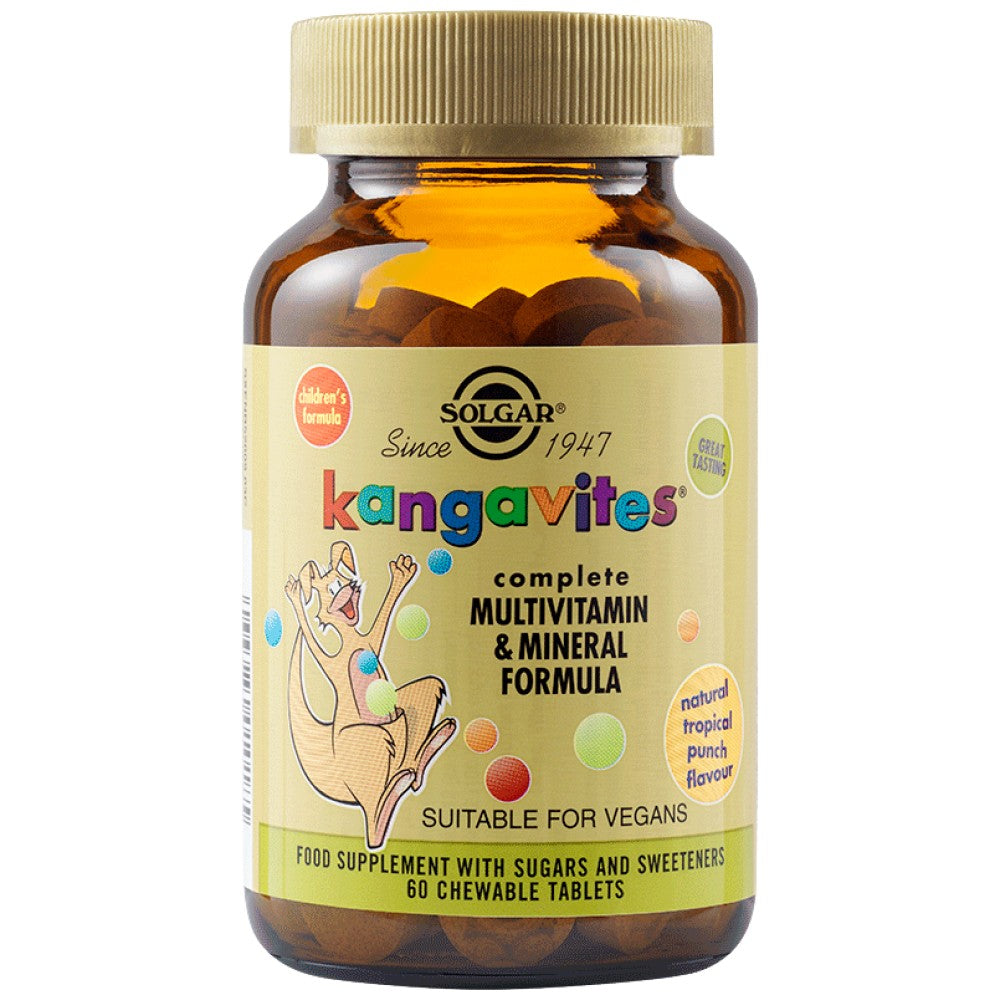 Solgar Kangavites Multivitamin for Children - 60 Дъвчащи таблетки - Feel You