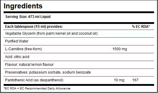Solgar L-Carnitine Liquid 1500 - 473 мл - Feel You