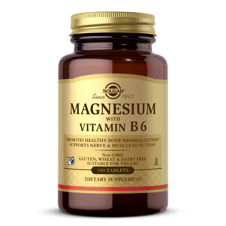 Solgar Magnesium + Vitamin B6 - 100 Таблетки - Feel You