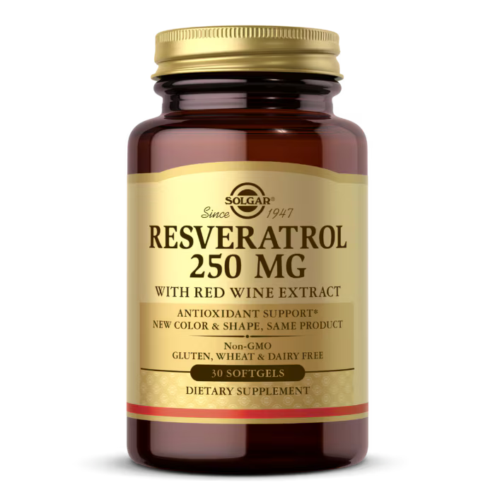 Solgar Resveratrol 250 mg - 30 Гел капсули - Feel You
