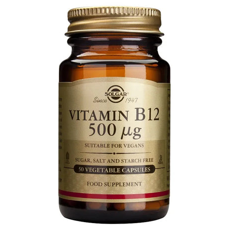 Solgar Vitamin B12 500cmg Cyanocobalamin 50 Capsules - Feel You