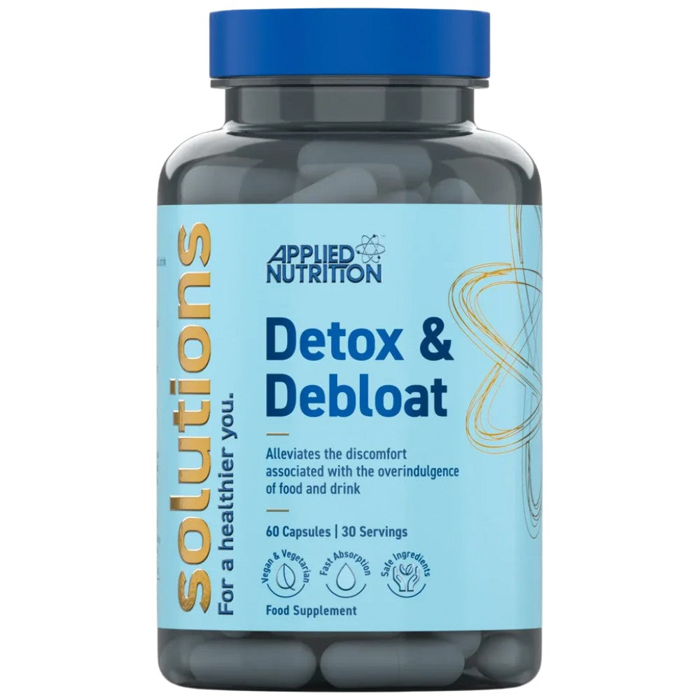 Solutions Detox & Debloat | with Activated Charcoal & Milk Thistle - 60 капсули - Feel You