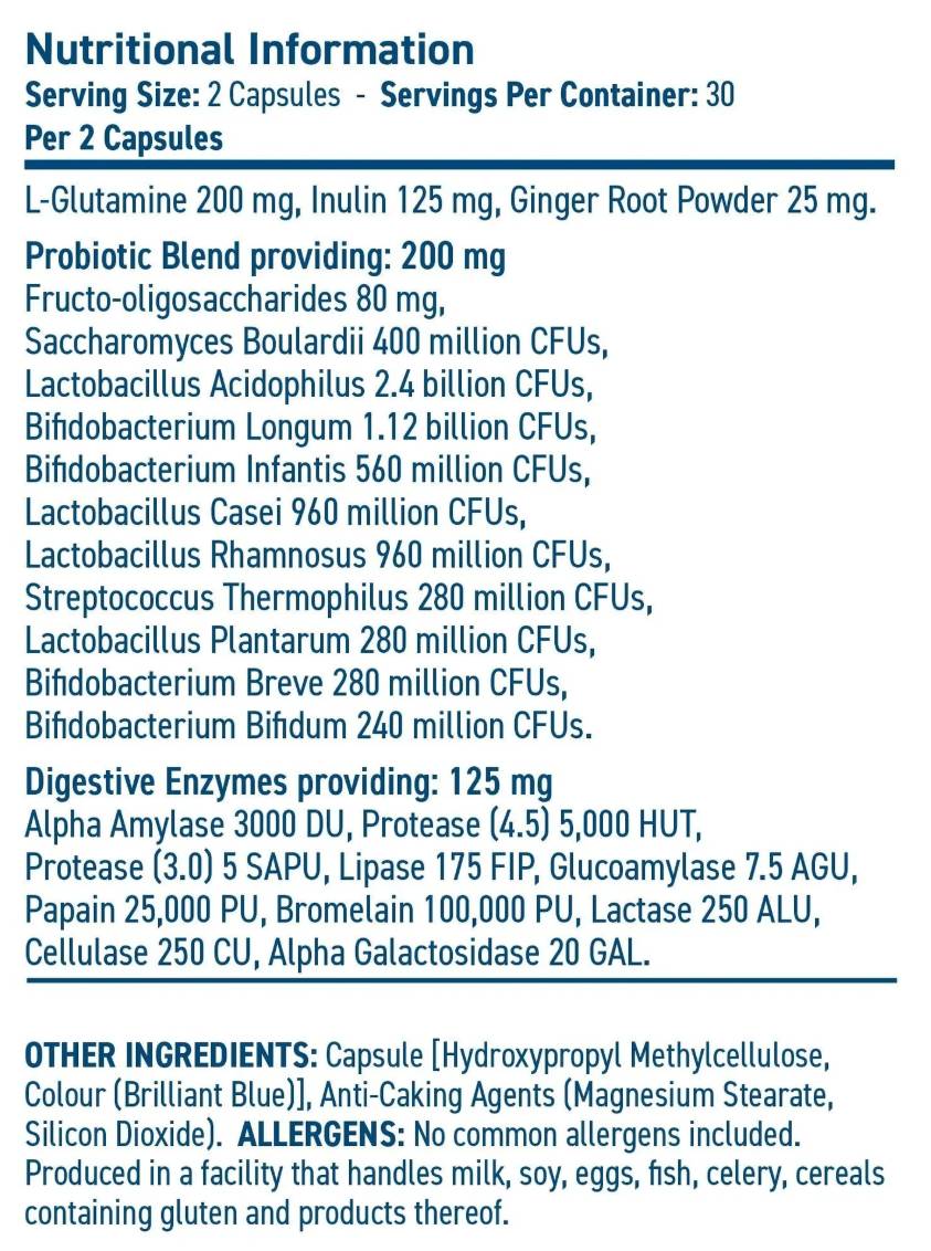 Solutions Gut Health | with Probiotic & Enzyme Blends - 60 капсули - Feel You