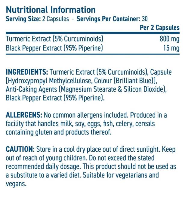 Solutions Turmeric 800 mg | with Black Pepper - 60 капсули - Feel You