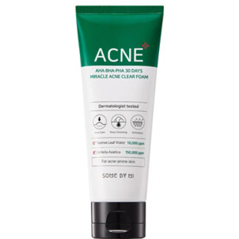 Some By Mi - AHA.BHA.PHA 30 Days Miracle Acne Clear Foam - blemish-prone and acne-prone skin - 100ml - Feel You