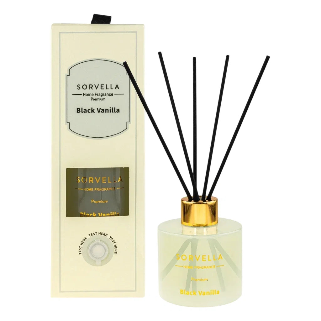 Sorvella, Black Vanilla, Fragrance Sticks, Aroma Reed Diffuser, 120 ml - Feel You