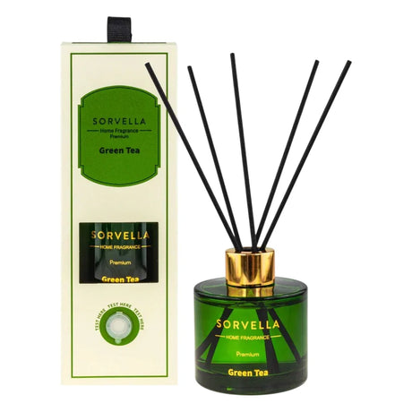 Sorvella, Green Tea, Fragrance Sticks, Aroma Reed Diffuser, Green, 120 ml - Feel You